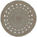 Safavieh 3 x 3 ft. Round Natural Fiber Hand Woven Rug, Grey NF364C-3R